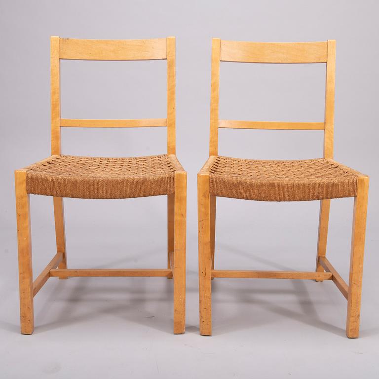 Elna Kiljander, ELNA KILJANDER, A set of four 1940s chairs for Oy Koti - Hemmet Ab.