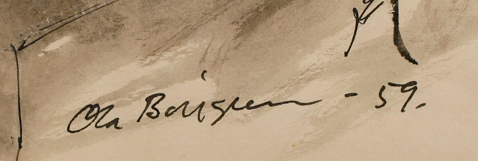 OLA BILLGREN, tusch, sign och dat -59.