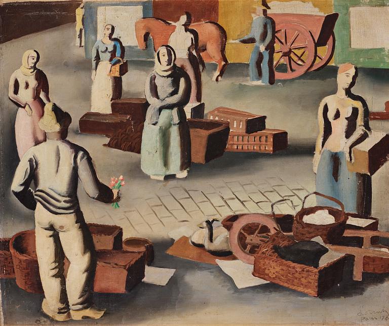 Waldemar Lorentzon, At the market.