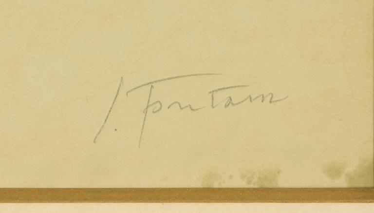 Lucio Fontana, akvatint med relief och perforering, signerad 33/99.