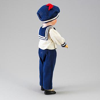 A bisque head boy doll 238 by S.F.B.J, Paris, France, 1910s.