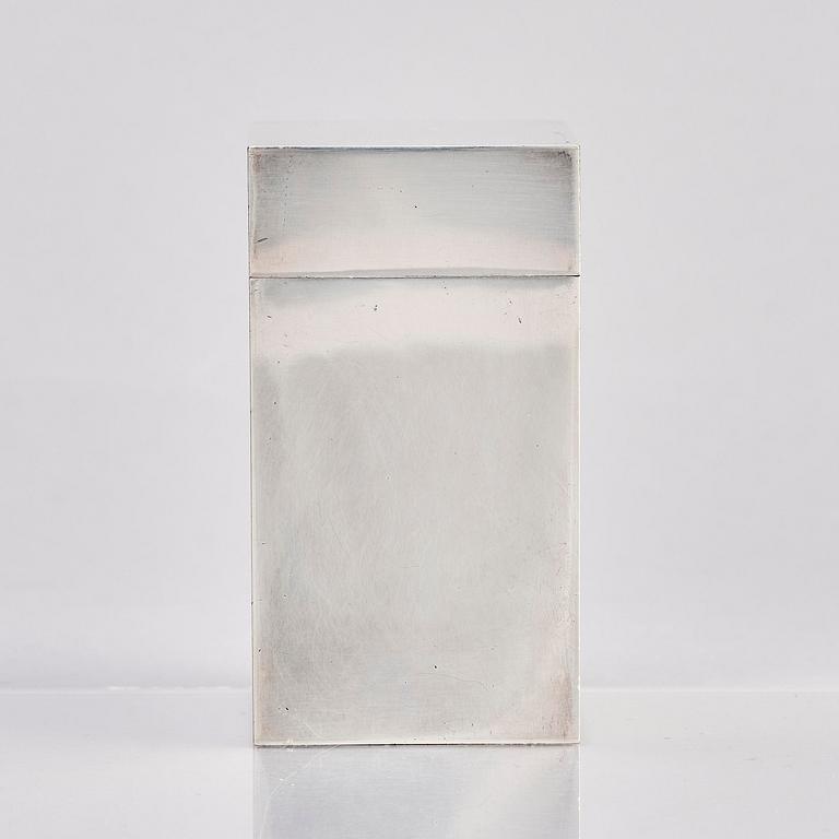 Wiwen Nilsson, a rectangular sterling lidded box, Lund Sweden 1962, reportedly a gift from Wiwen to GAN (Gösta Adrian-Nilsson).