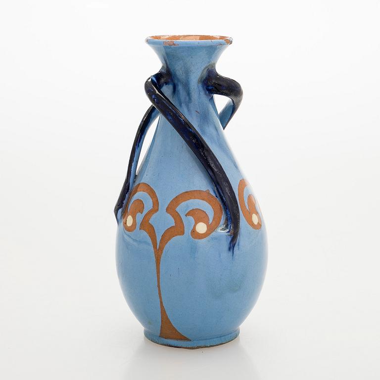 Alfred William Finch, maljakko, keramiikkaa, Iris noin 1900.