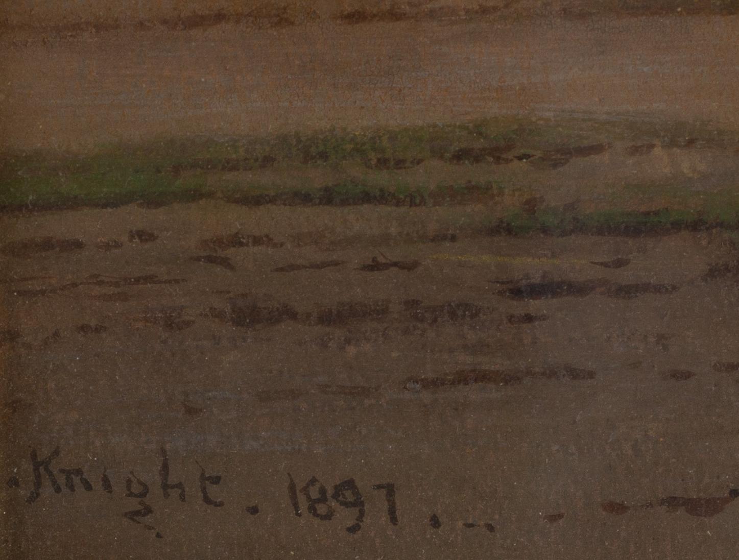 Joseph Knight, gouache, signed and dated 1891.