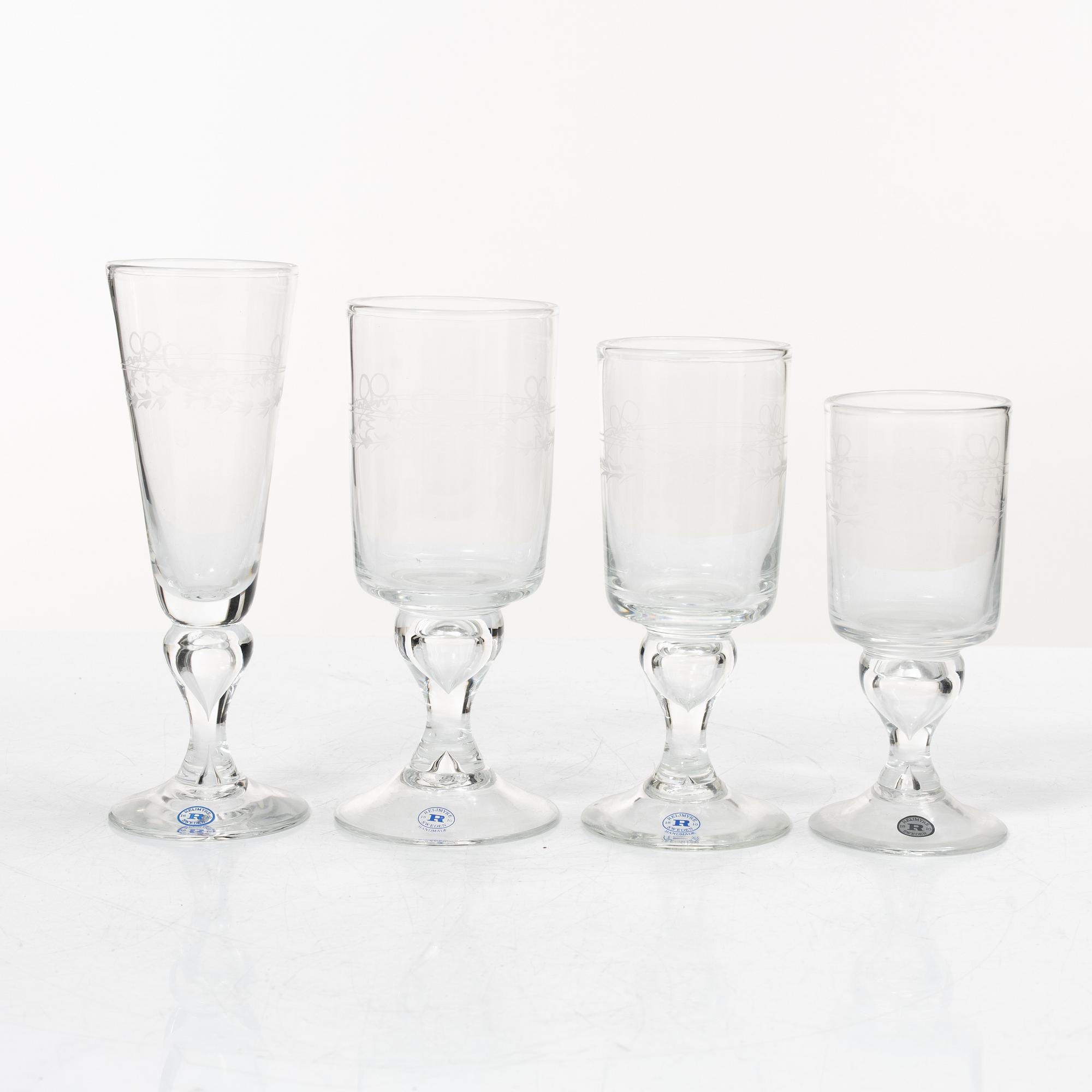 Reijmyre Glasbruk, a 20 piece "Antique" glass service.