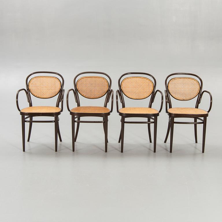 Karmstolar, 4 st, Thonet 1900-talets andra hälft.