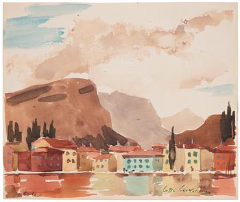 806. Lotte Laserstein, City view, Torbole, Italy.