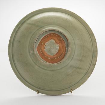 A Celadon dish, Ming dynasty (1368-1644).