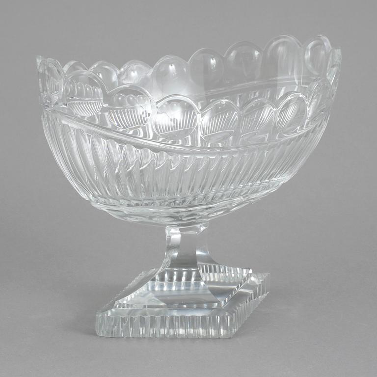 UPPSATSSKÅL, glas, sannolikt England/Irland, omkr år 1900.