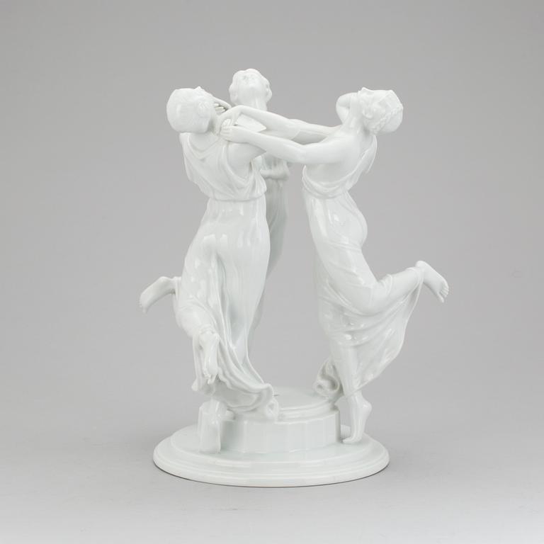 FIGURIN/BORDSLAMPA, porslin, Karl Himmelstoss, Rosentahl, 1900-tal.
