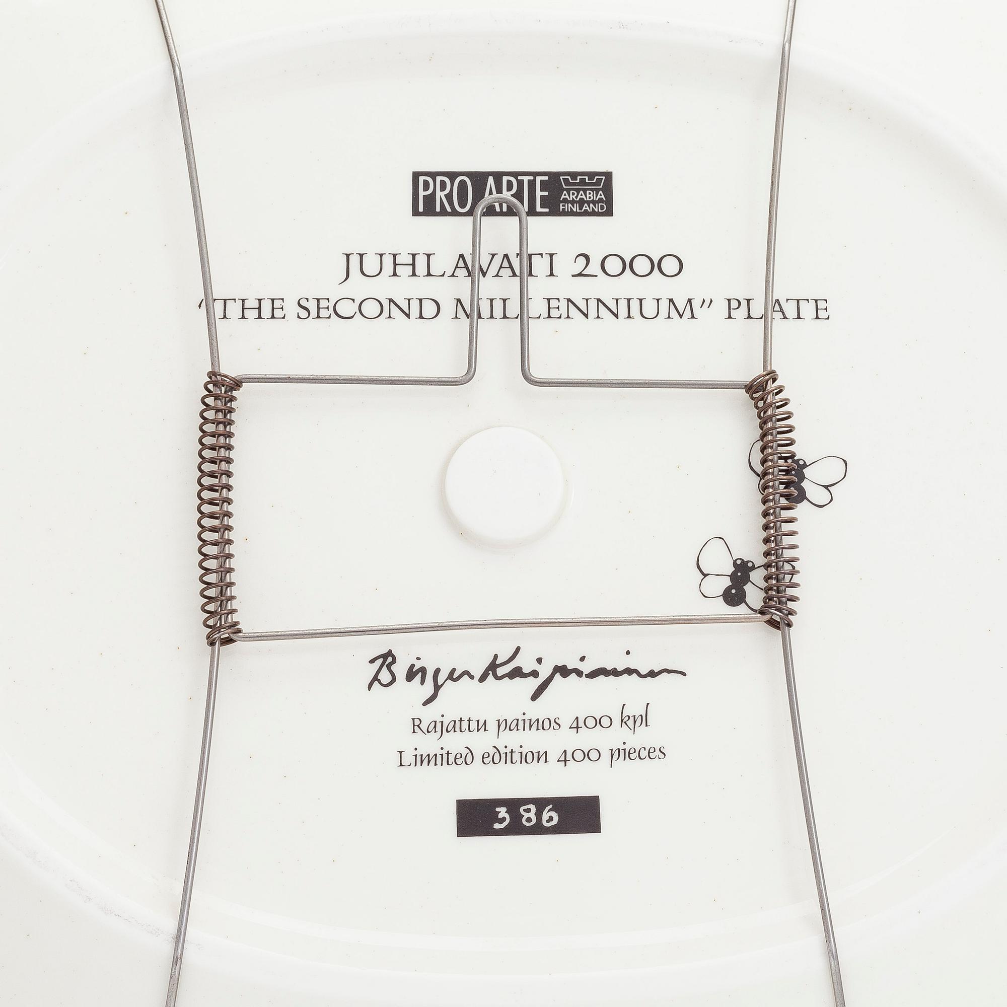 Birger Kaipiainen, fat, "Jubileumsfat 2000", 386/400. Pro Arte, Arabia.