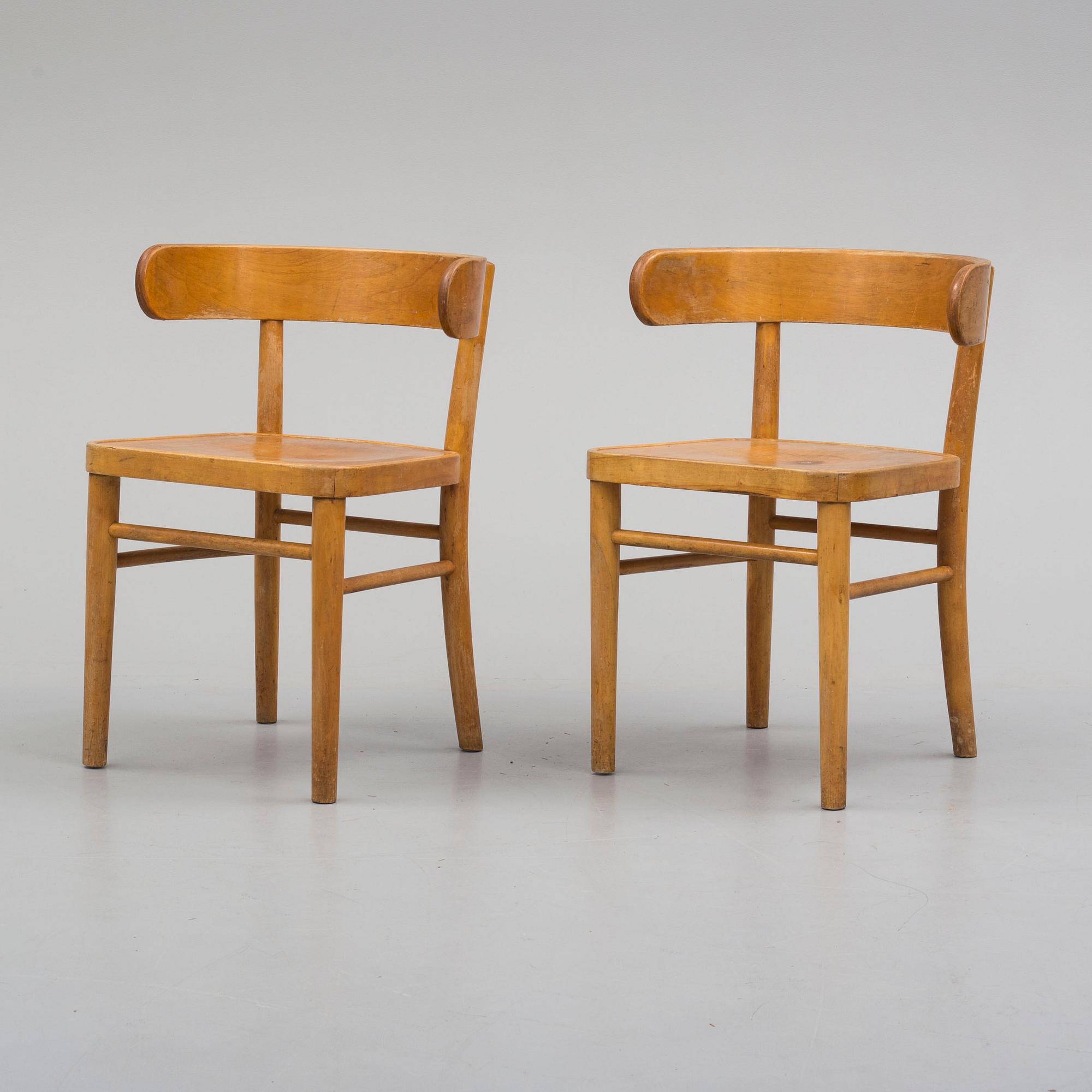 A set of 8 'WWII' chairs by Werner West, designed 1930.