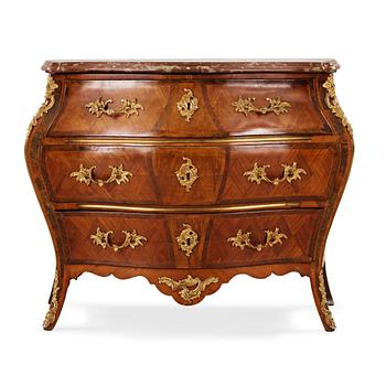 1338. A Swedish Rococo 18th century commode by G. Foltiern.