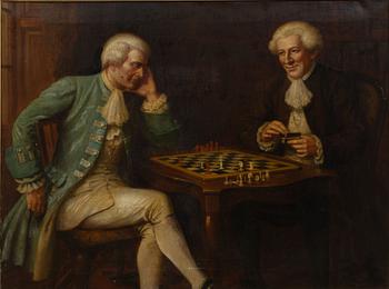 Unknown artist, 19th century, Chess players.