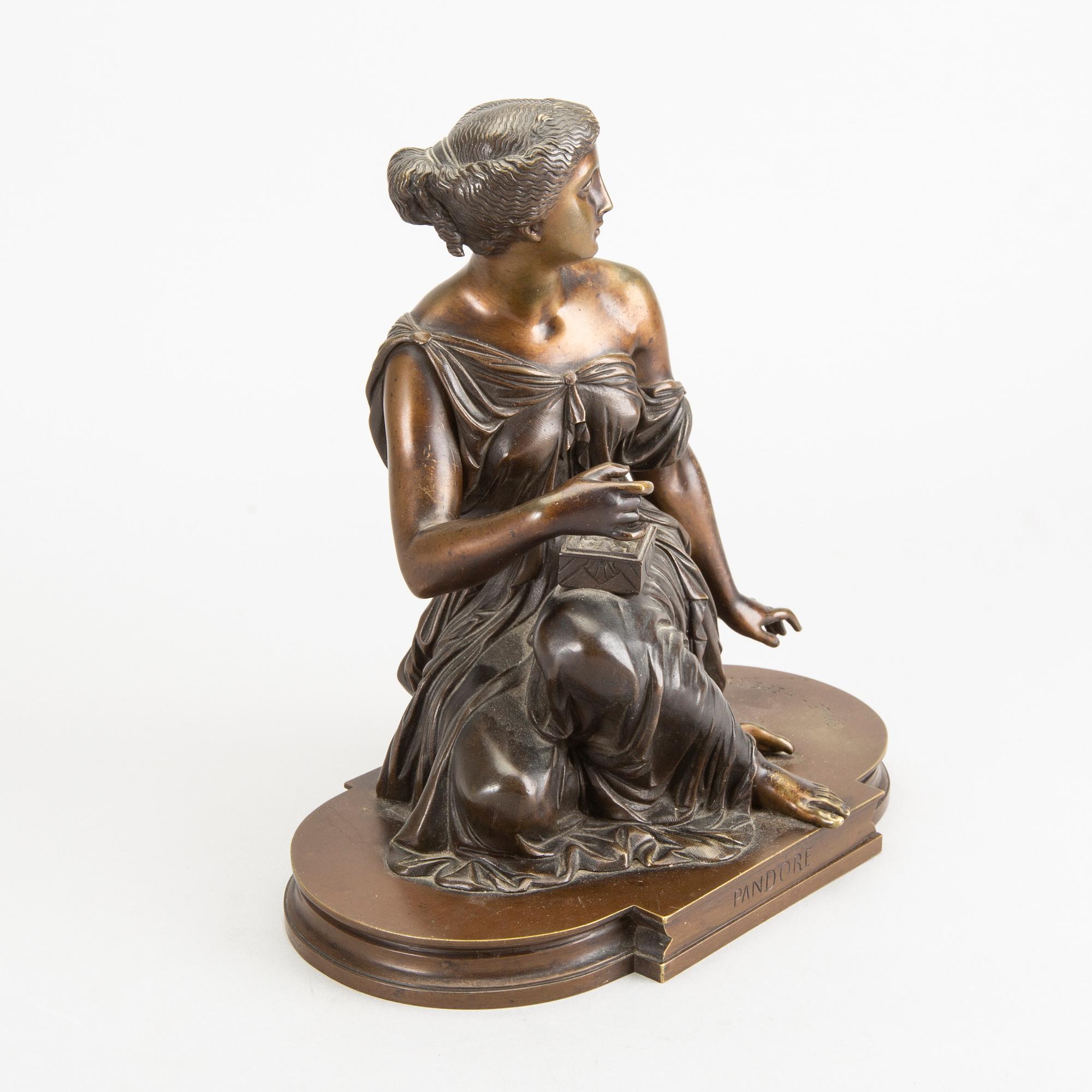 PIERRE EUGÈNE ÉMILE HÉBERT, a signed bronze sculpture.