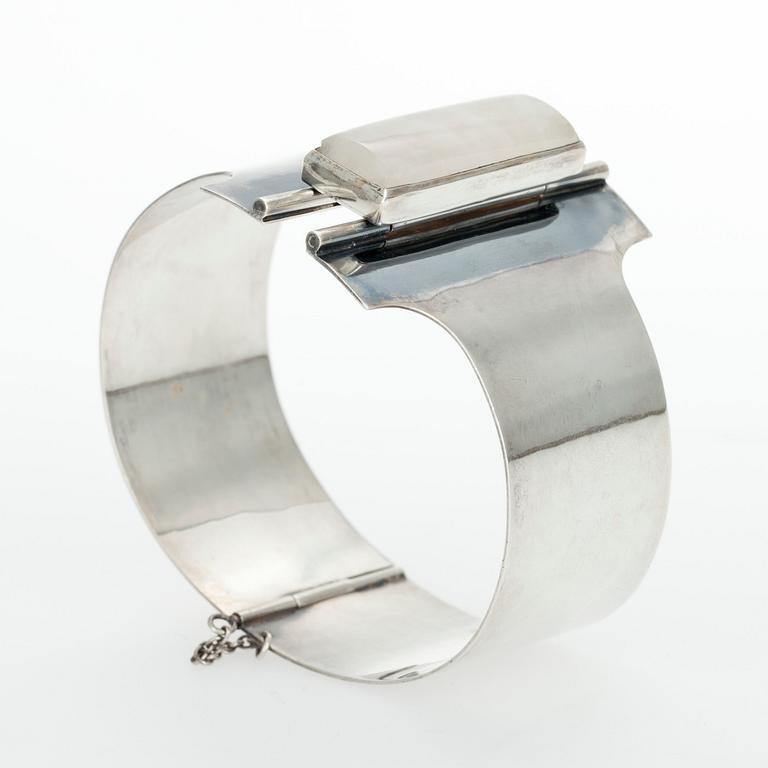 Mauno Honkanen, BRACELET, silver, snow quartz, Mauno Honkanen, Tillander 1962.