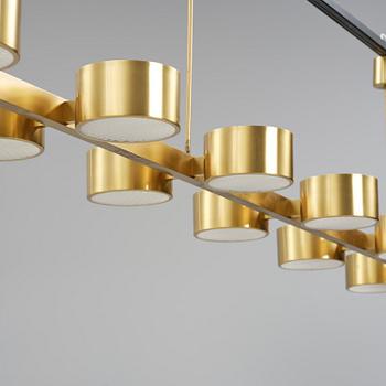 Hans-Agne Jakobsson, a monumental ceiling lamp model T 261/14, Hans-Agne Jakobsson AB, Markaryd, 1950s-60s.