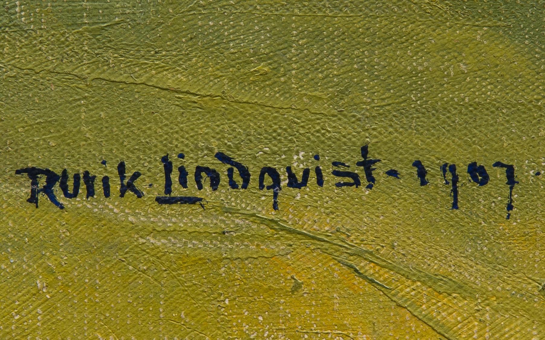 RURIK LINDQUIST, öljy kankaalle, signeerattu ja päivätty 1907.