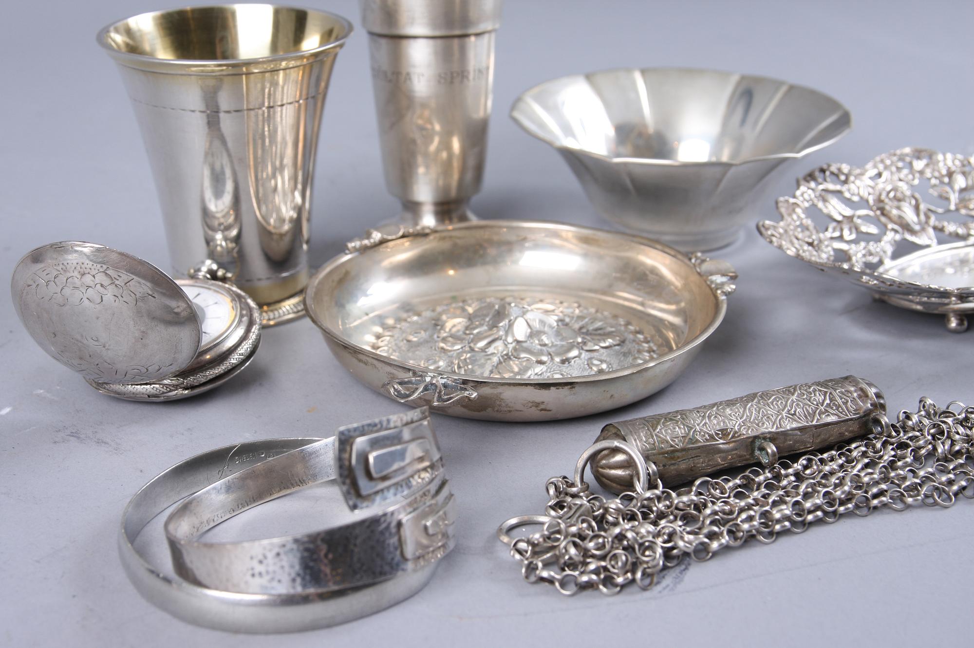 PARTI SILVER, 10 delar, 1900-tal. 535 g.