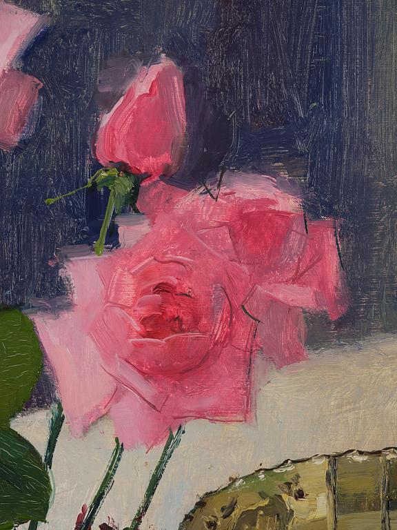 Olle Hjortzberg, Still life with roses.