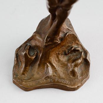 KJELL SÖRENSEN RINGI, skulptur, brons, Stockholm, signerad och daterad 1906.