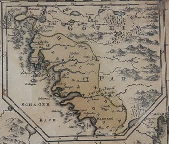 KARTA, Johan Homan "Skåne". 1700-tal.