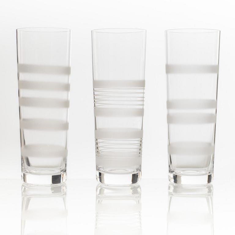 Ingegerd Råman, champagneglas, 12 st, "Slowfox", Orrefors, 1900-tales senare del.