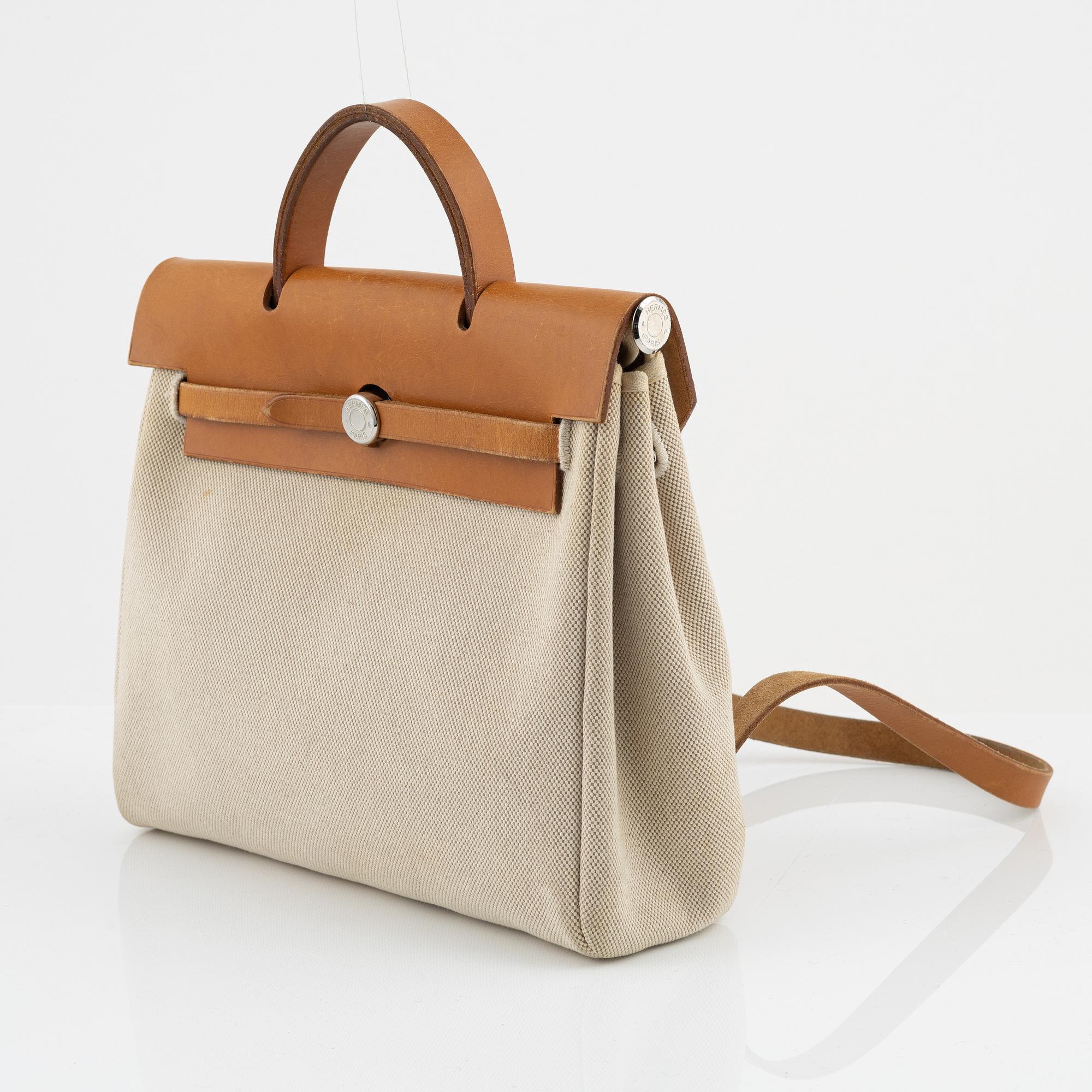 Hermès, a canvas and leather 'Herbag' backpack, 2003.