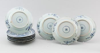 TALLRIKAR, 10 st, porslin, Kina, Qianlong 1736-1795.