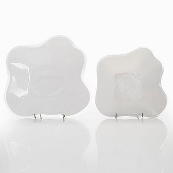 Alvar Aalto, taidelasi, "Aallon kukka", neljä osaa, signeerattu Alvar Aalto 84/1983.