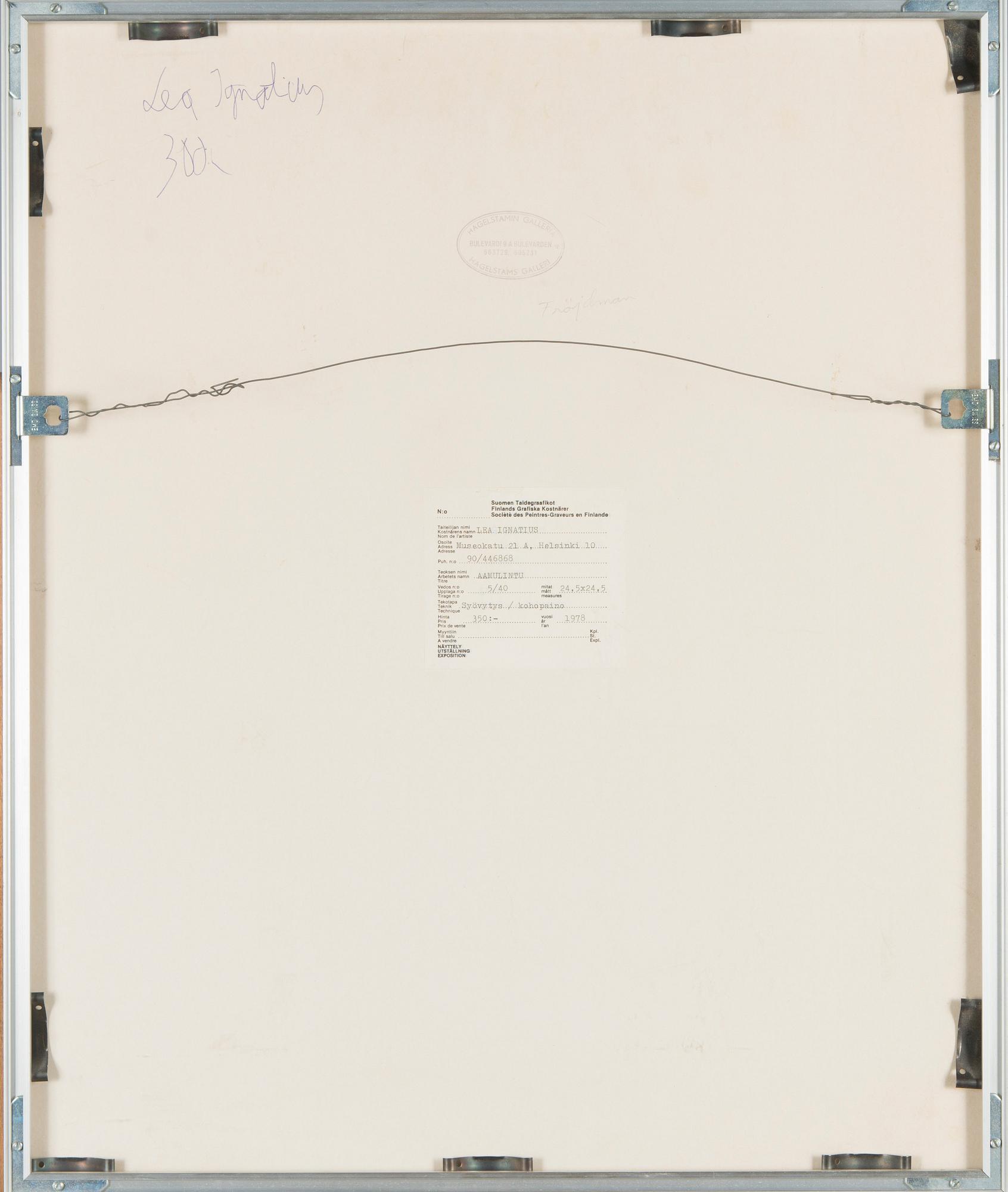 Lea Ignatius, "Aamukyyhky".