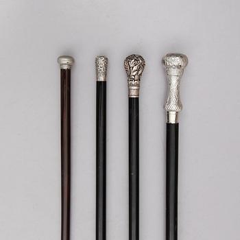 SPATSERKÄPPAR, 4 st, England, 1900-tal.