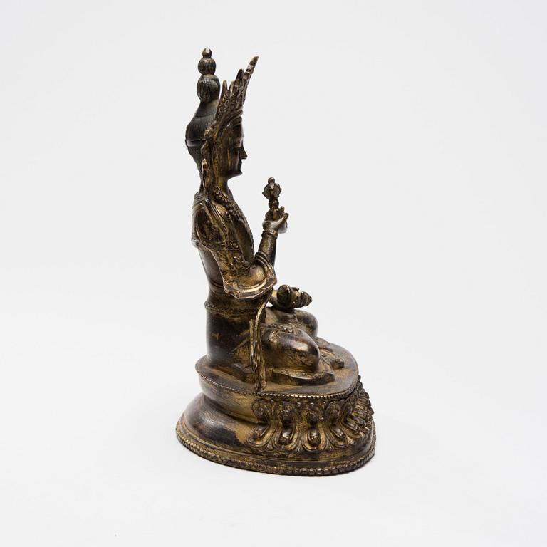 SKULPTUR, mässing, Tibet/Nepal 1900-talets slut.