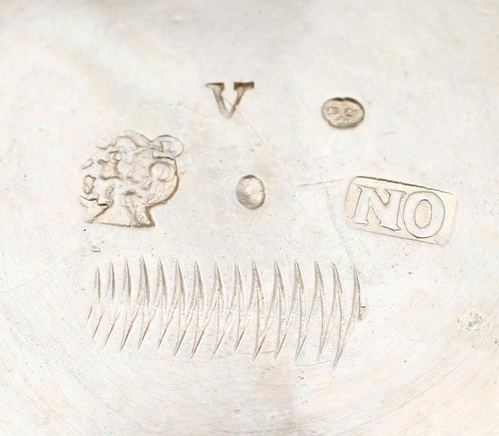 BÄGARE, silver, Nils Orstedt, Norrköping 1779. Vikt 98 g.