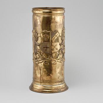PARAPLYSTÄLL, mässing, Peerage, England, omkring 1900-talets mitt.