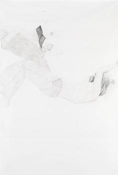 Alison Moffet · ALISON MOFFET (USA). Sign och dat a tergo. Blyerts på papper, 222 x 149 cm