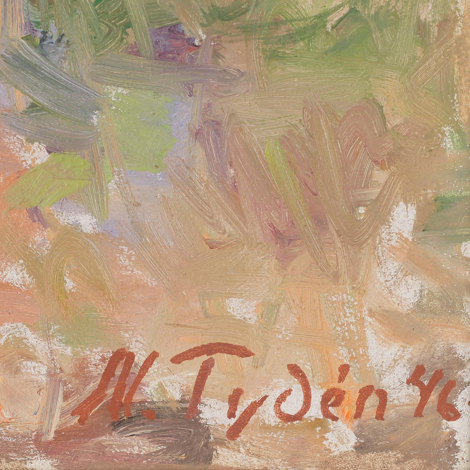 NILS TYDÉN, olja på pannå, signerad och daterad -46.