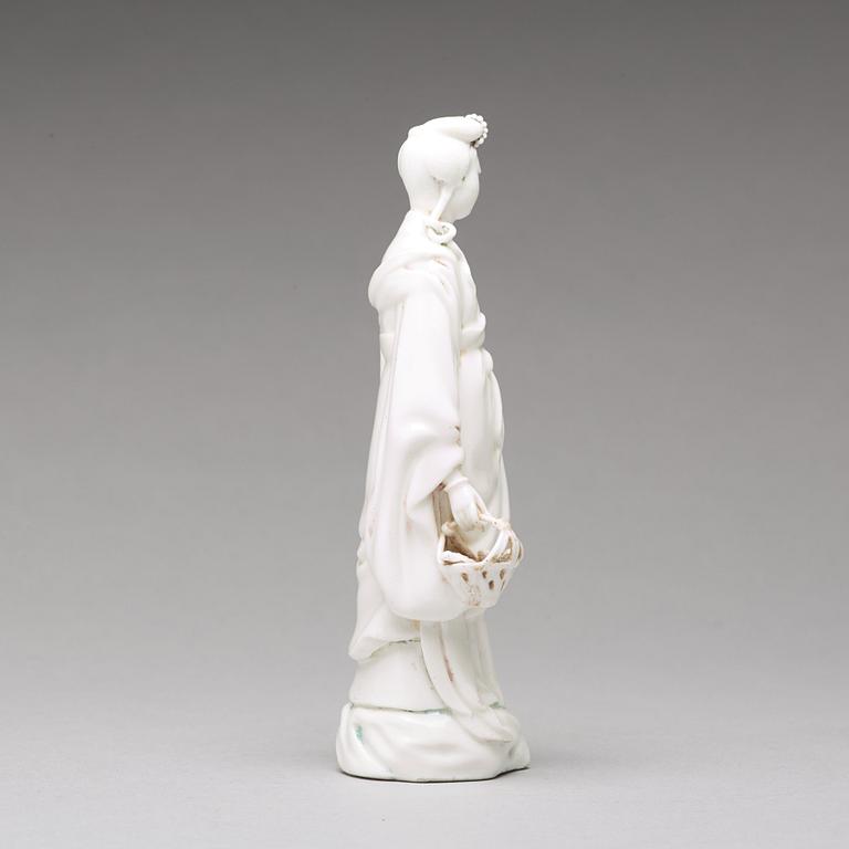 A blanc de chine figure of an elgeant lady, Samson, circa 1900.