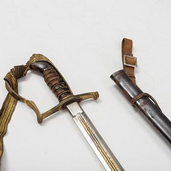 A Swedish officer's sabre 1899 pattern with scabbard.