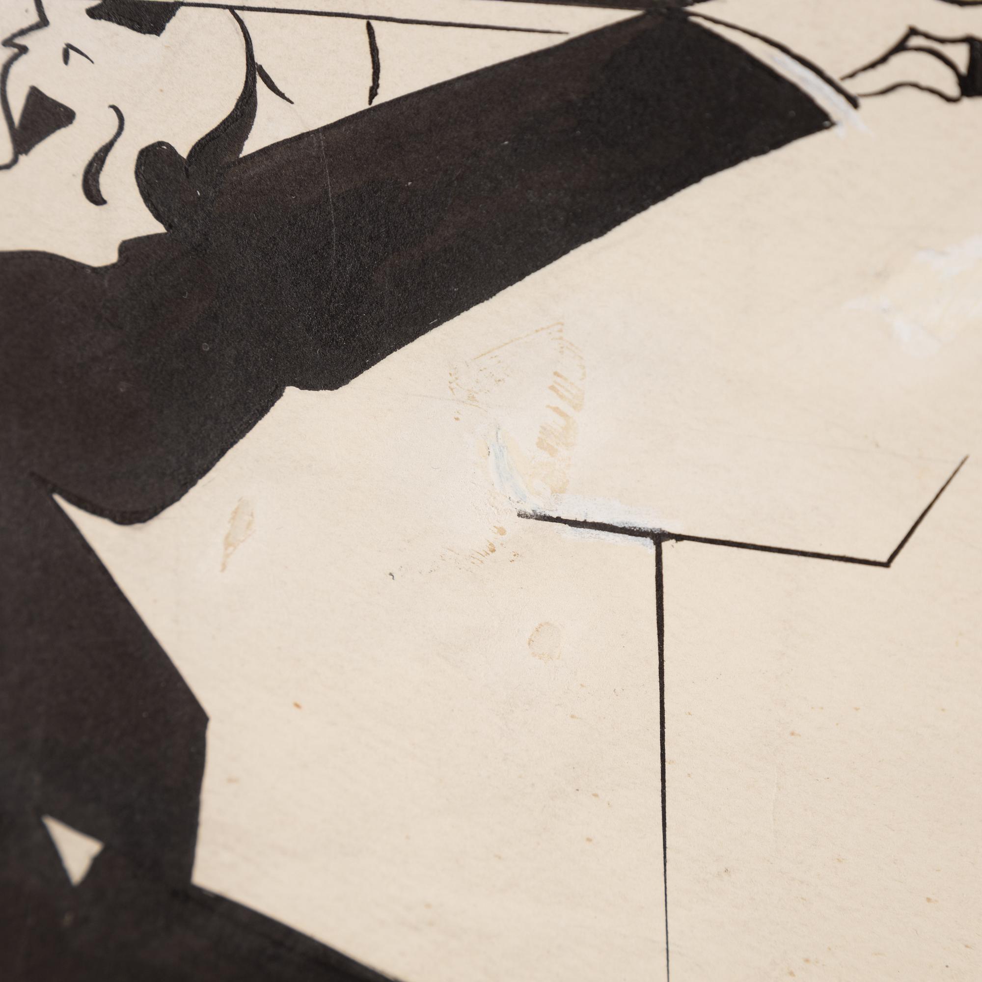 Einar Nerman, ink on paper, signed.