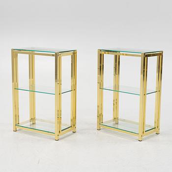 Lampbord/hyllor, ett par, 1970/80-tal.