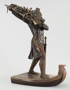 JOHANN HIRT, Brunpatinerad brons.