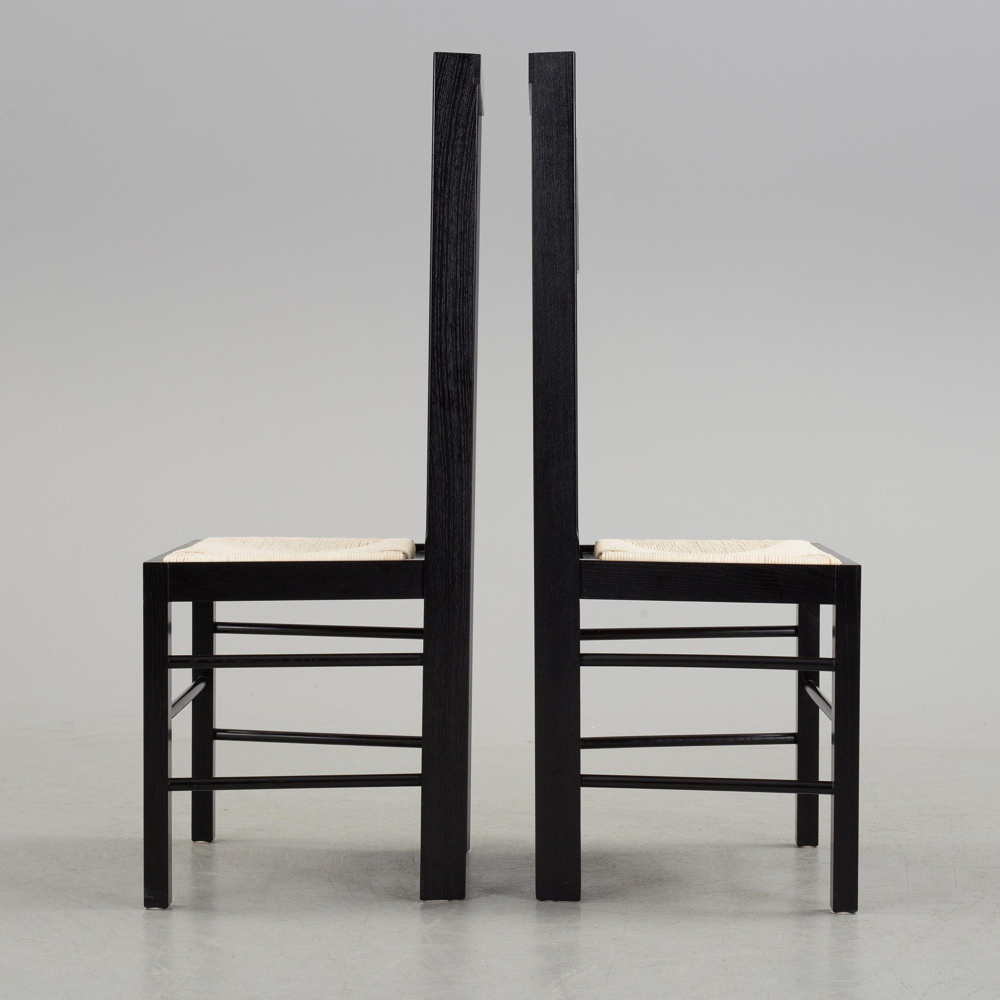 CHARLES RENNIE MACKINTOSH, stol, "Willow 2", Cassina, formgiven 1904, 1970-tal.