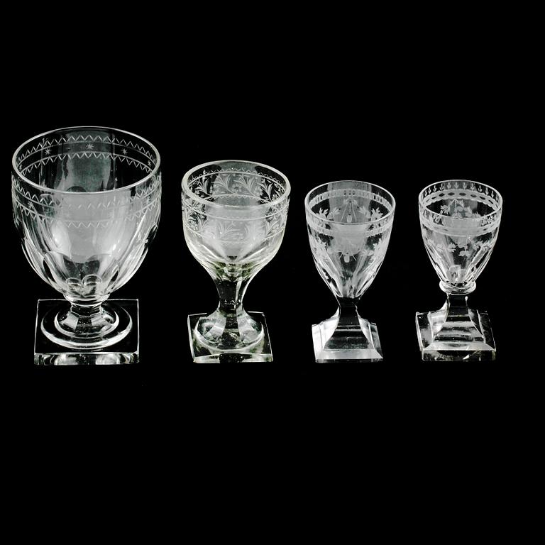 GLAS, 5+ 2+ 1 st, omkring år 1900.