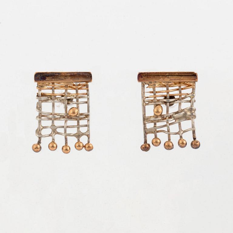 Högbergs Eftr Anette & Marie Silver, Göteborg, 2010s, a pair of earrings.