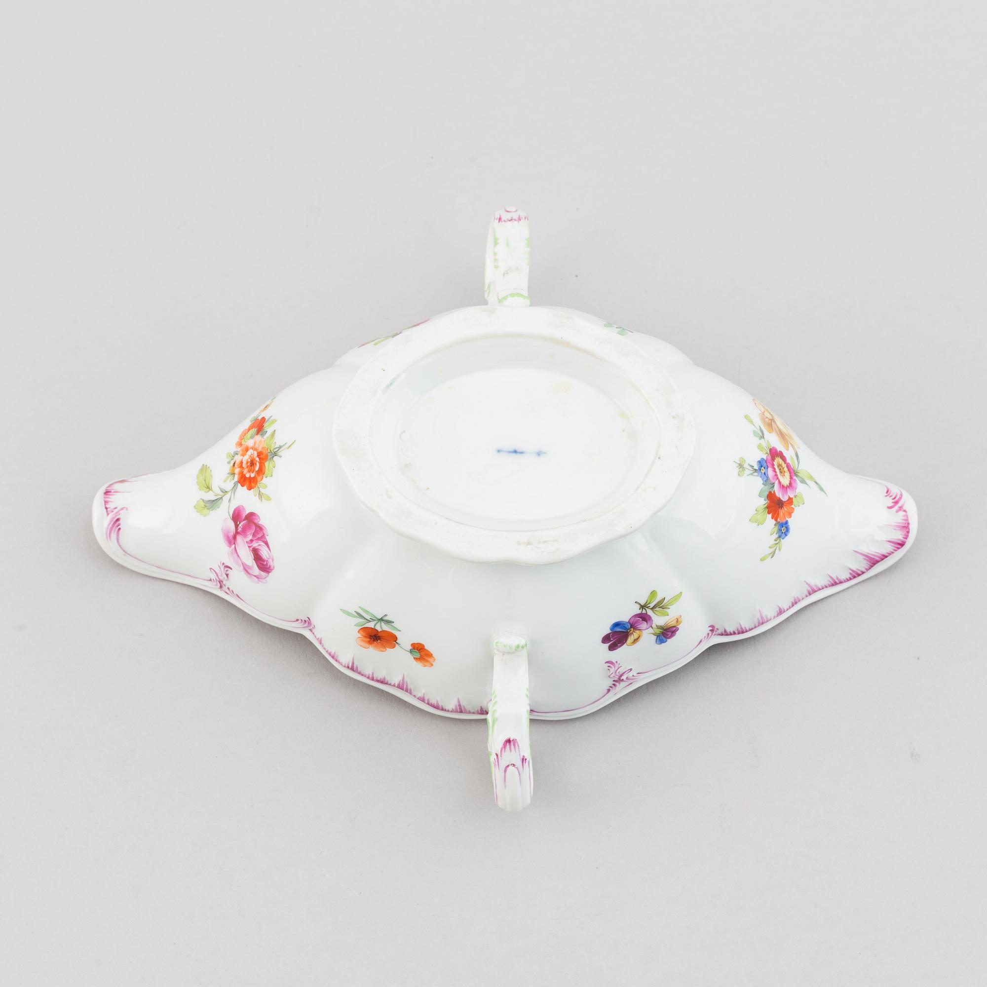 A Berlin sauce boat, 19th Century.
