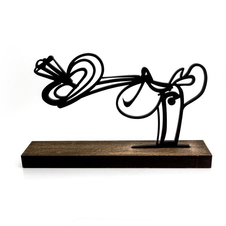 Carl Fredrik Reuterswärd, sculpture painted iron, signed 05, 2/4.