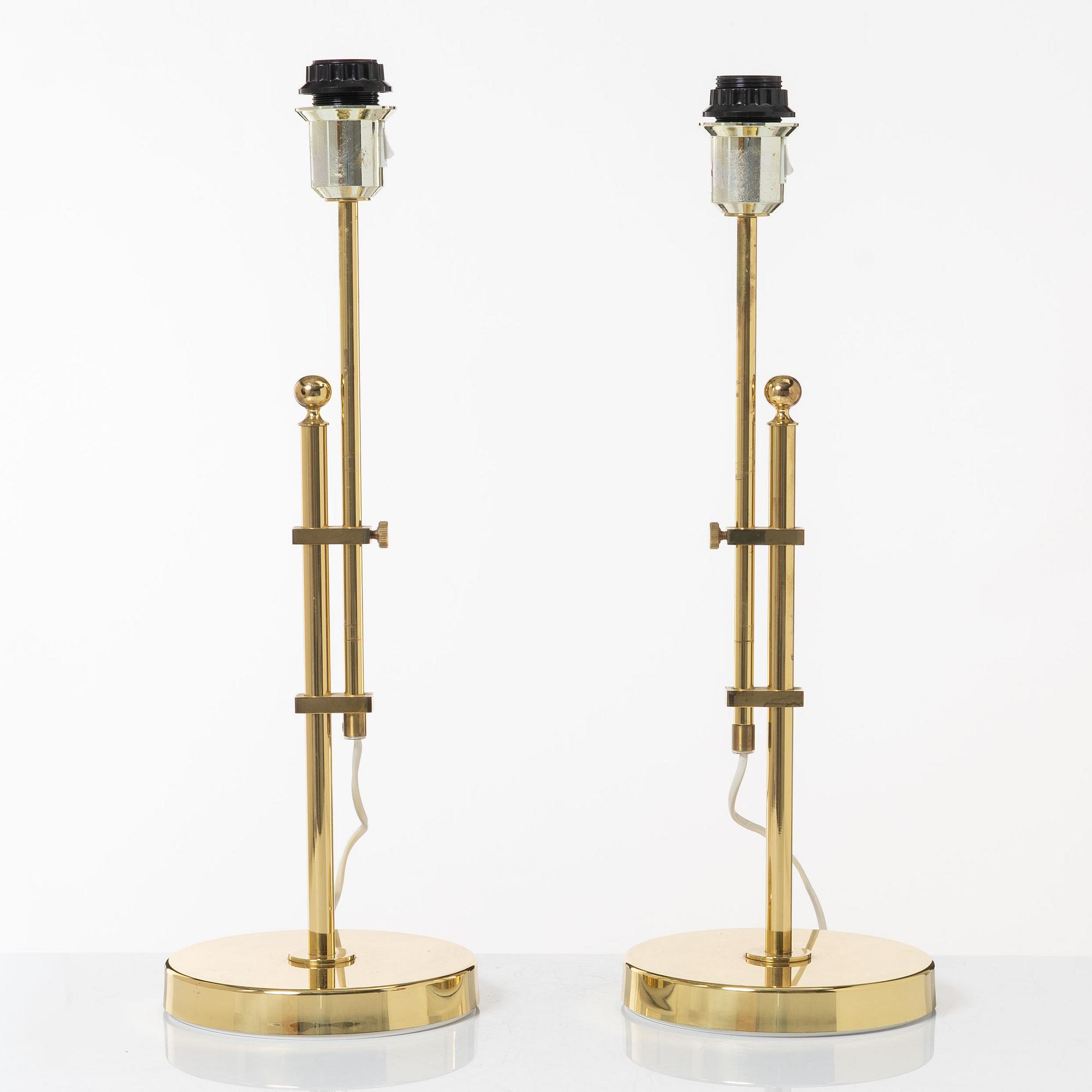 Bordslampor, ett par, model 131, Bergboms, 1900-talets slut.