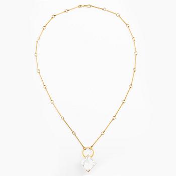 Wiwen Nilsson, collier, 18K guld och bergkristall, Lund 1972.