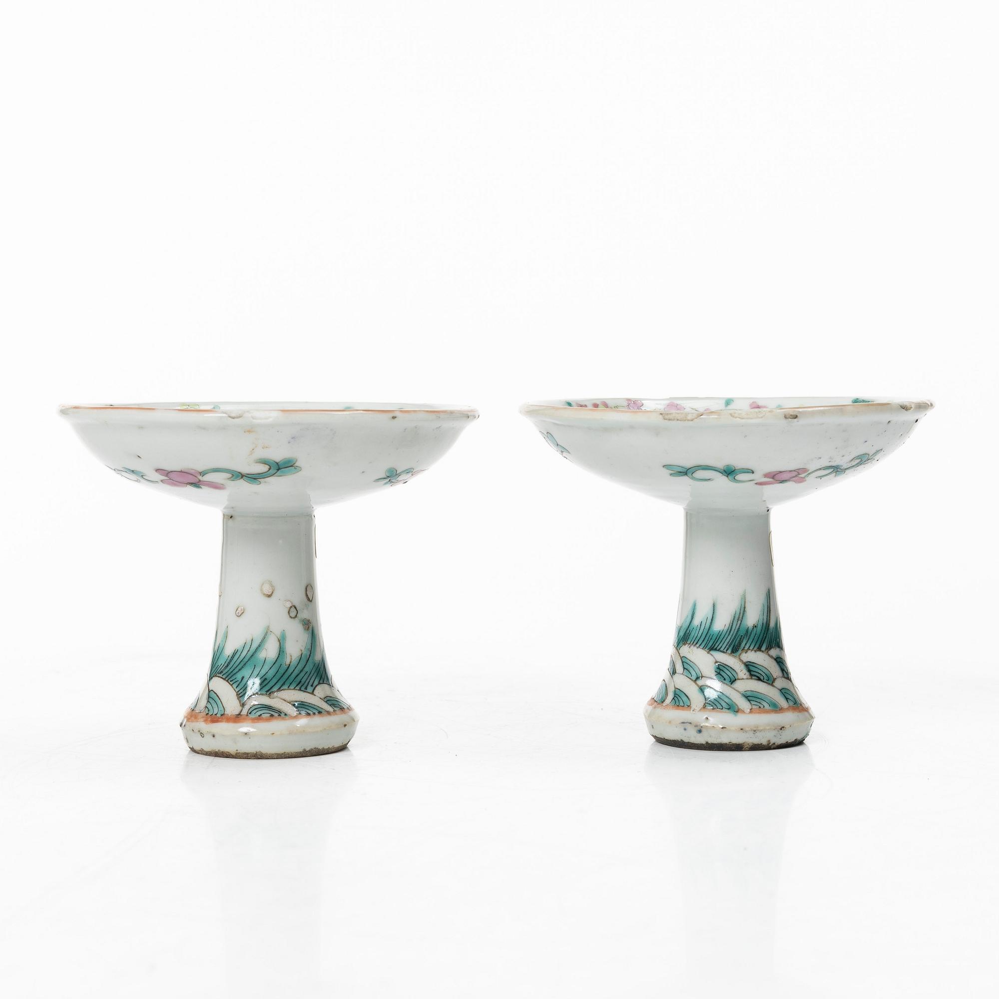 Stemcups, ett par, Kina, Qingdynastin, 1800-tal.